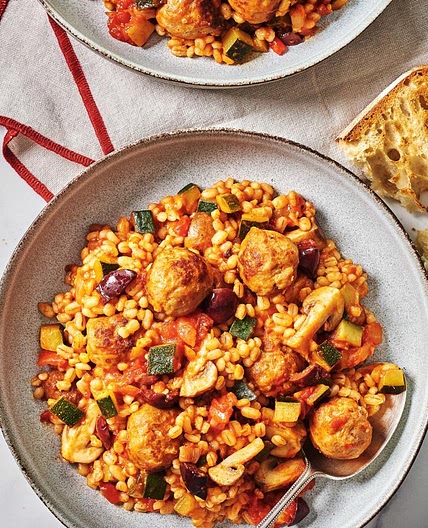 Barley Stew with Sausage Meatballs