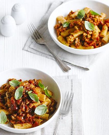 Low-fat turkey bolognese