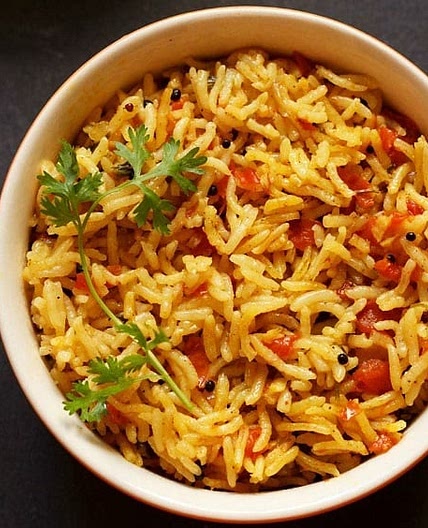 Tomato Rice Recipe (South Indian Thakkali Sadam)