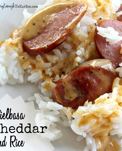 Cheesy Cheddar Kielbasa Rice