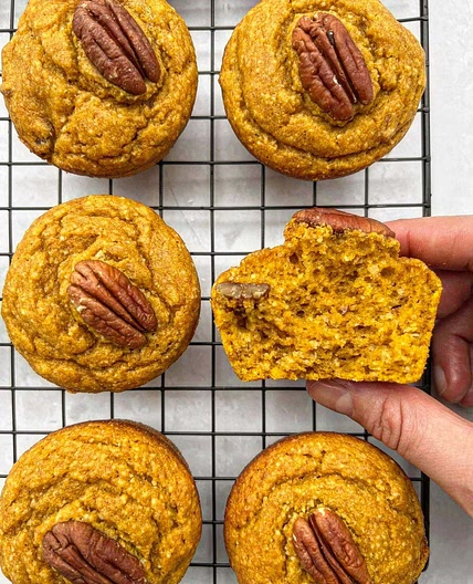 Healthy Pumpkin Pecan Muffins