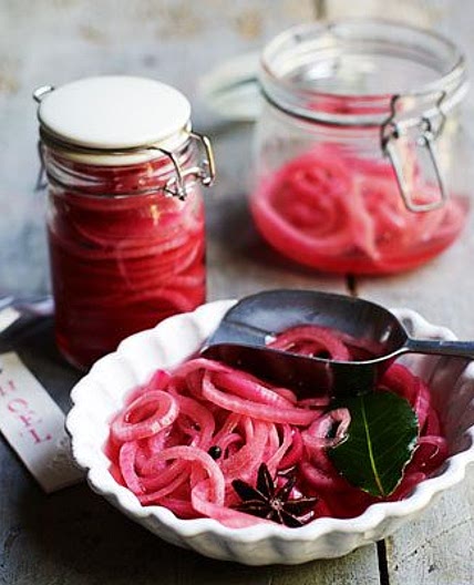 Pickled red onions
