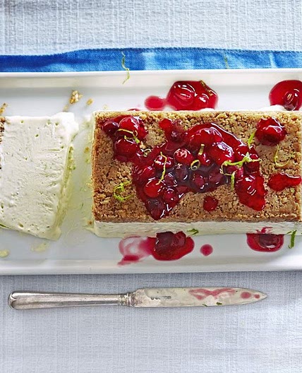 Lime semifreddo cheesecake