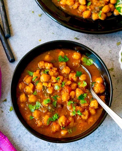Instant Pot Chana Masala / Punjabi Chole Masala Recipe in Pressure Cooker