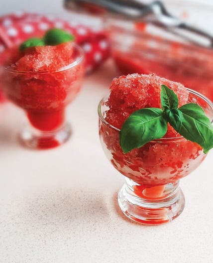 Watermelon-Basil Ice