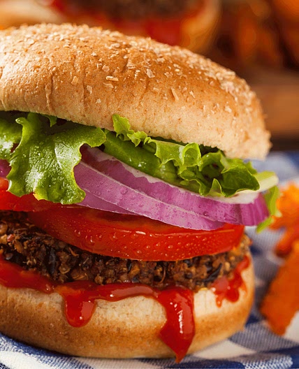 Filling Quinoa and Black Bean Burger