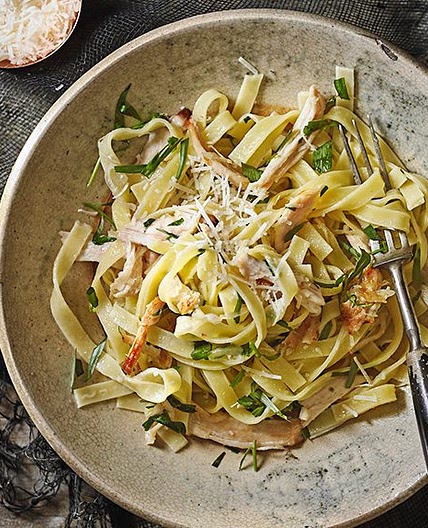 Tarragon and lemon chicken tagliatelle