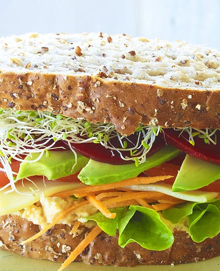 Summer salad sandwich