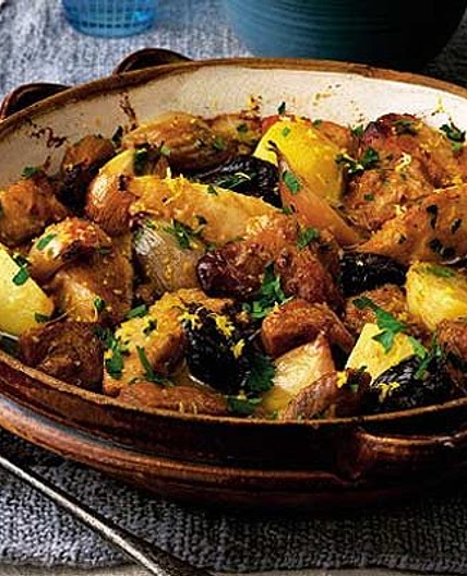 Pork with pears, prunes & verjuice