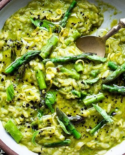 Lemony Asparagus Risotto