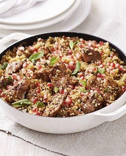 Chicken & pomegranate bulgur pilaf