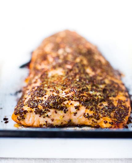 Baked Salmon with Mustard!