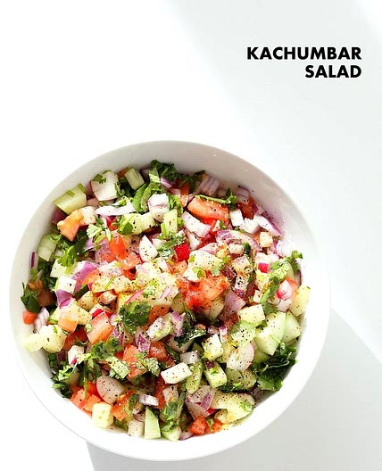 Kachumber Salad - Cucumber Tomato Onion Salad Recipe