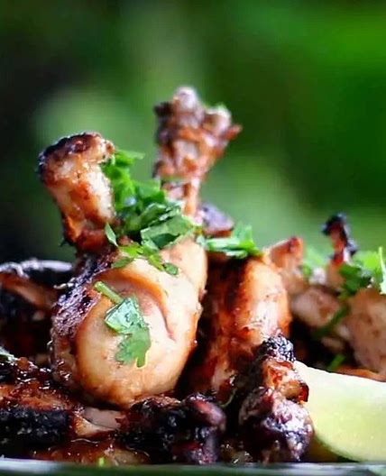 Pollo con limón y miel para freidora sin aceite