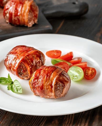 Easy Bacon Wrapped Paleo Meatballs