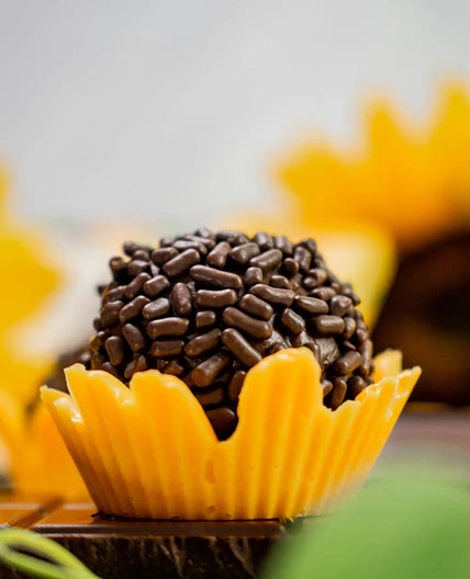 Sunflower Brigadeiro Recipe (Brazilian Fudge Balls)