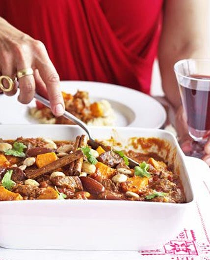 Lamb tagine with dates & sweet potatoes