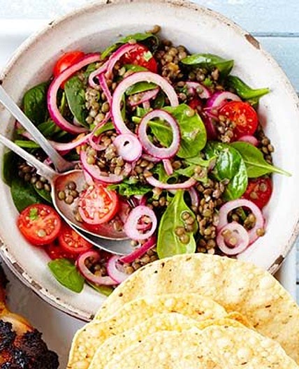 Lentil & tomato salad