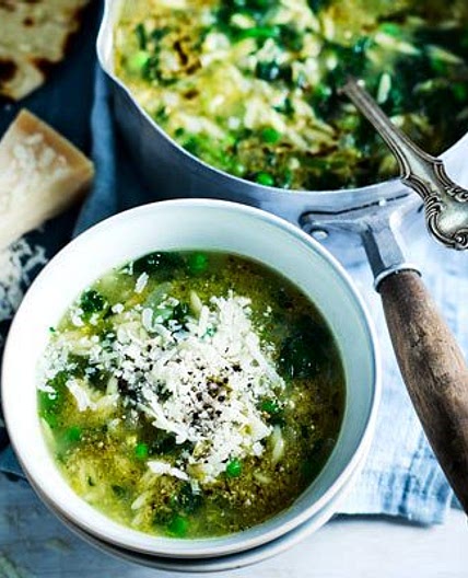 Green pesto minestrone