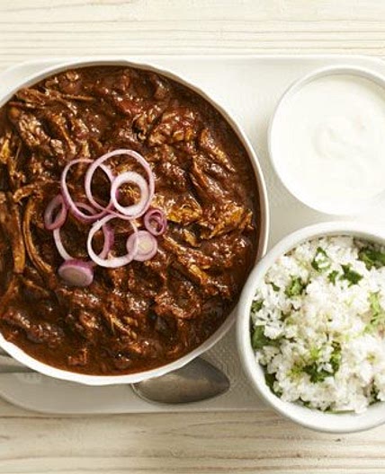 Chicken mole with coriander rice