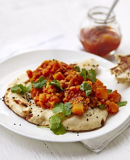 Red lentil & squash dhal