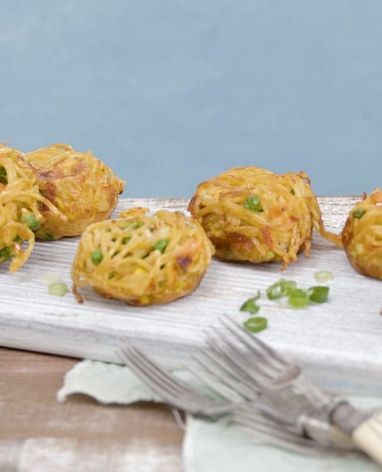 Use-it-up pie maker spaghetti frittata