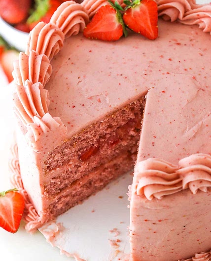 Homemade Strawberry Cake