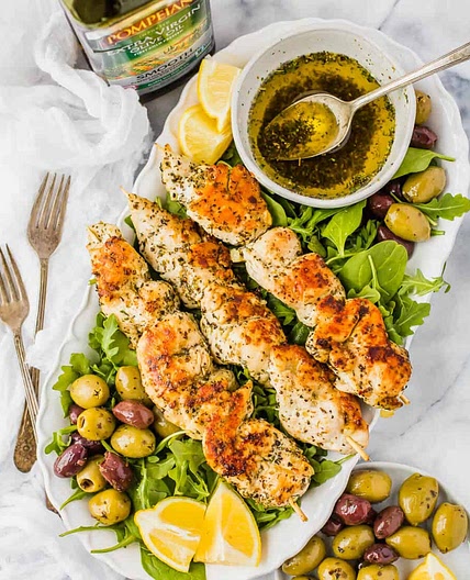 Greek Chicken on a Stick