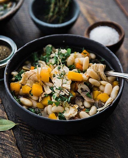 Chicken Detox Soup with Cannellini Beans and Kale