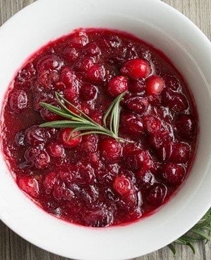 Rosemary Cranberry Sauce with Orange