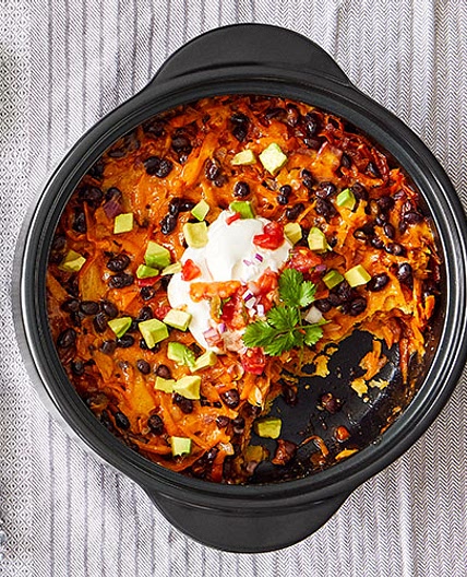 Sweet Potato Black Bean Enchilada Casserole