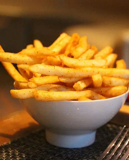 Patatas fritas en freidora sin aceite