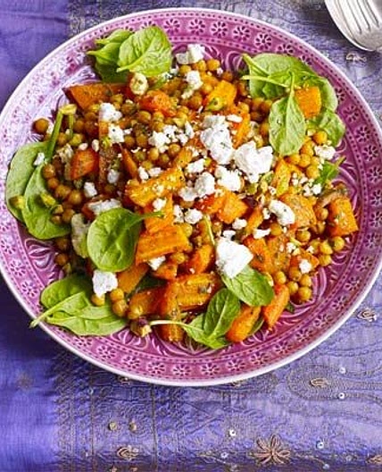 Minty carrot, pistachio & feta salad
