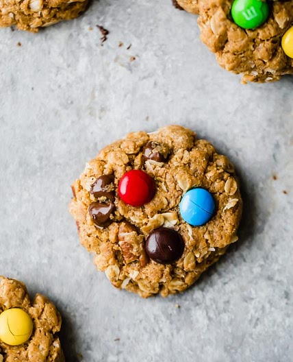 Healthy Flourless Monster Cookies