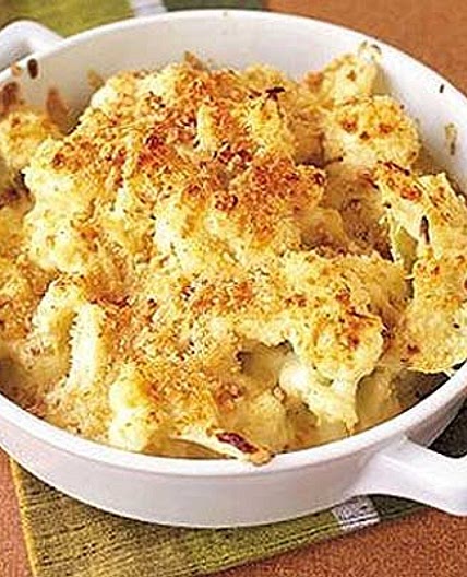 Crunchy cauliflower cheese