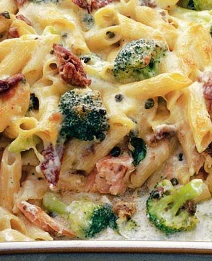 Italian broccoli & salmon bake