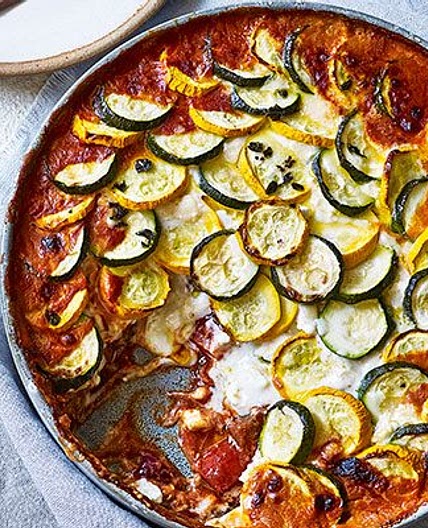 Baked ratatouille & goat’s cheese