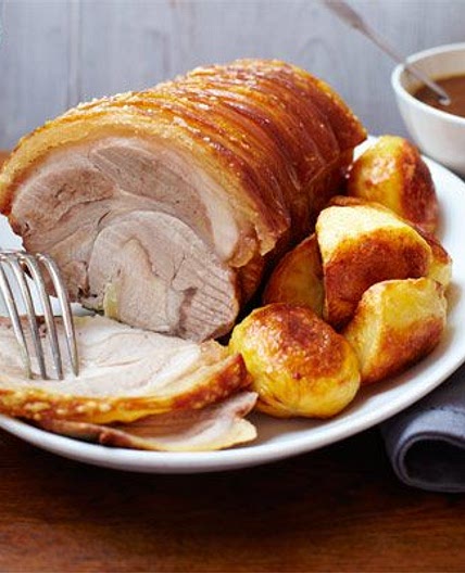 Roast pork with crackling