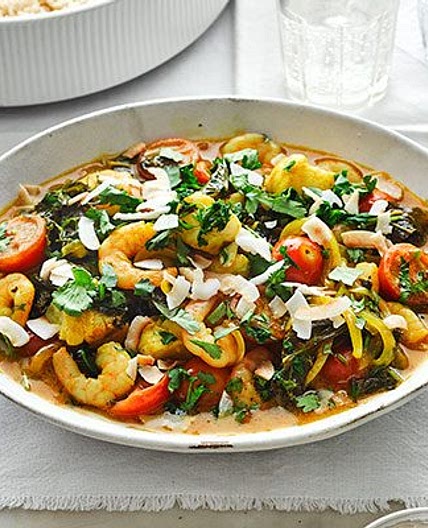 Coconut & kale fish curry