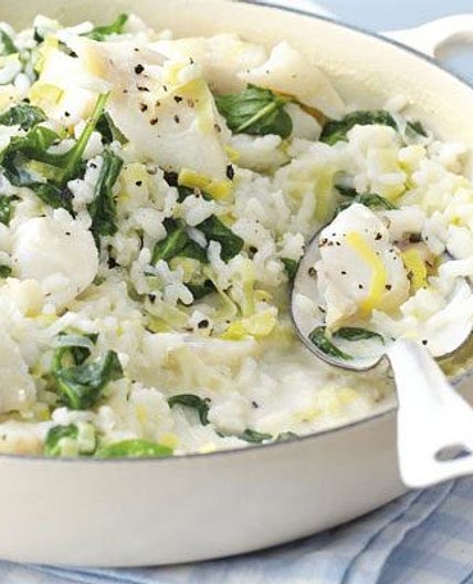Smoked haddock & leek risotto
