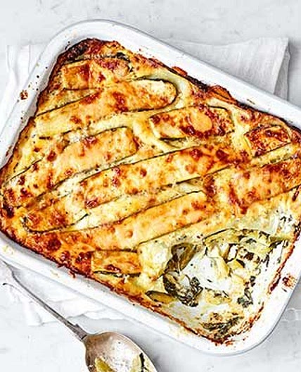 Spinach & courgette lasagne