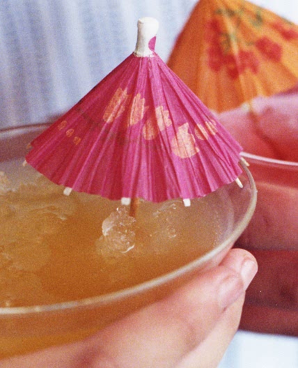 Crushed peach mocktail