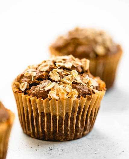 Healthy Banana Muffins (with Oatmeal!)