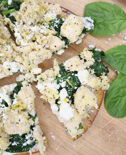 Healthy High Protein Greek Chicken Pizzas