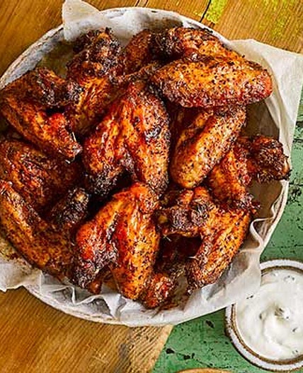 Maple-glazed hot wings
