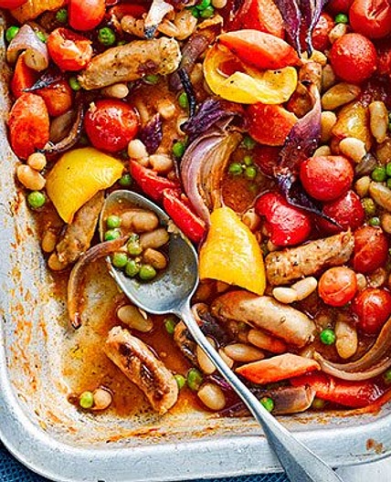 Sausage & white bean casserole