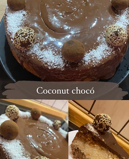 Coconut chocolate cake