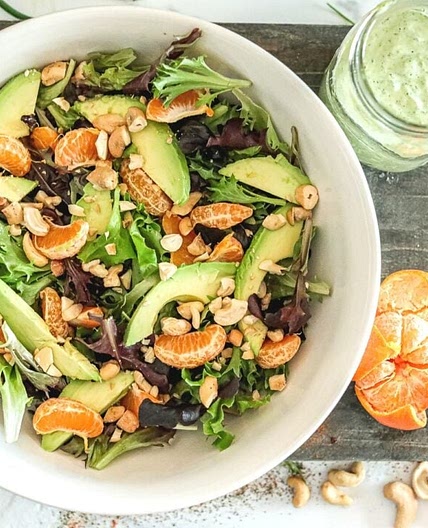 Spring Salad with Homemade Green Goddess Dressing Recipe