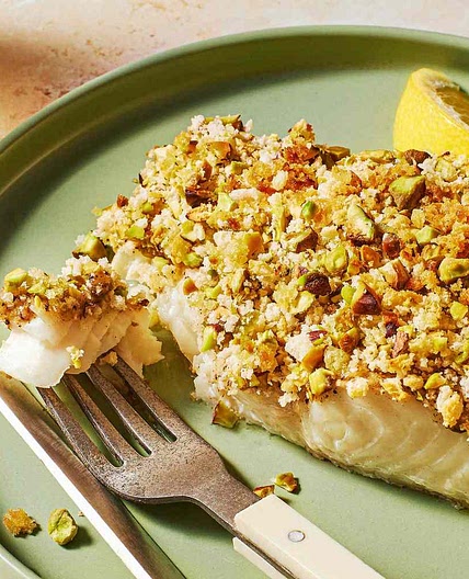 Pistachio-Crusted Halibut