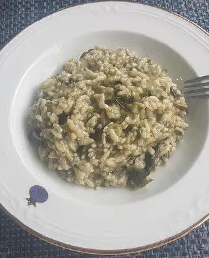 Arroz caldoso con champiñones